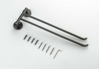 Полотенцедержатель двойной Aquatek Бетта AQ4613BGM оружейная сталь